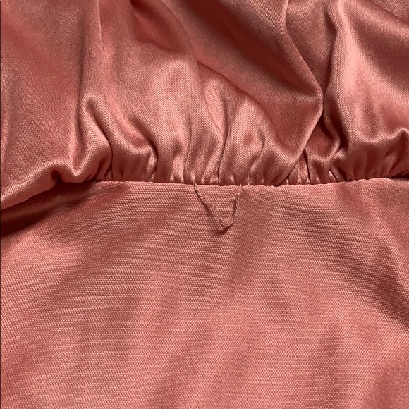 VINTAGE ILGWU 1970’s Dusty Rose Blouson Gown - Picture 10 of 11